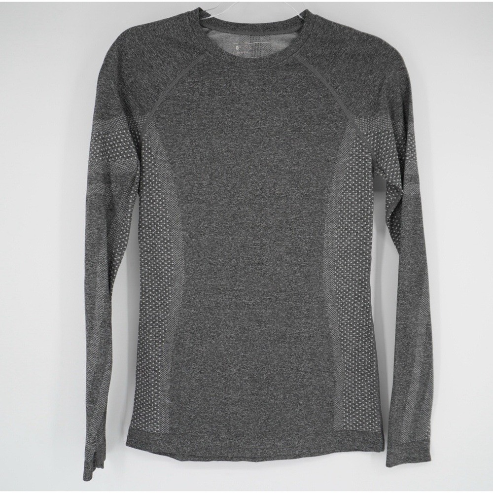 Figs Women's Salta Seamless Longsleeve Underscrub Stretch Technical Small Gray